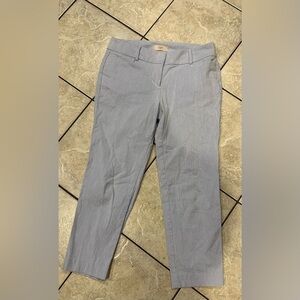 LOFT Light Blue Pinstripe Pants Size 4P